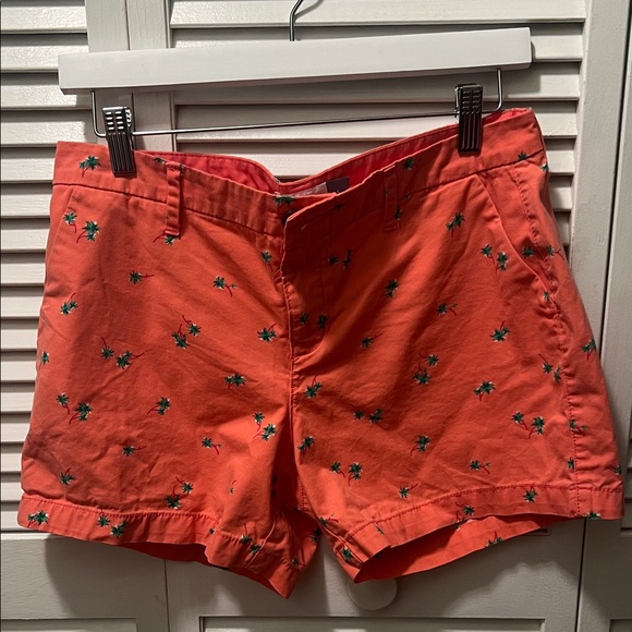 Old Navy San Francisco Pants - #1514=Coral Women's Shorts with Palm Tree Print